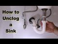 How to Unclog a Sink -- The Right Way