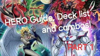 YUGIOH HERO Guide, deck list, and combos APRIL 2024 POST BANLIST!! 🦸‍♂️