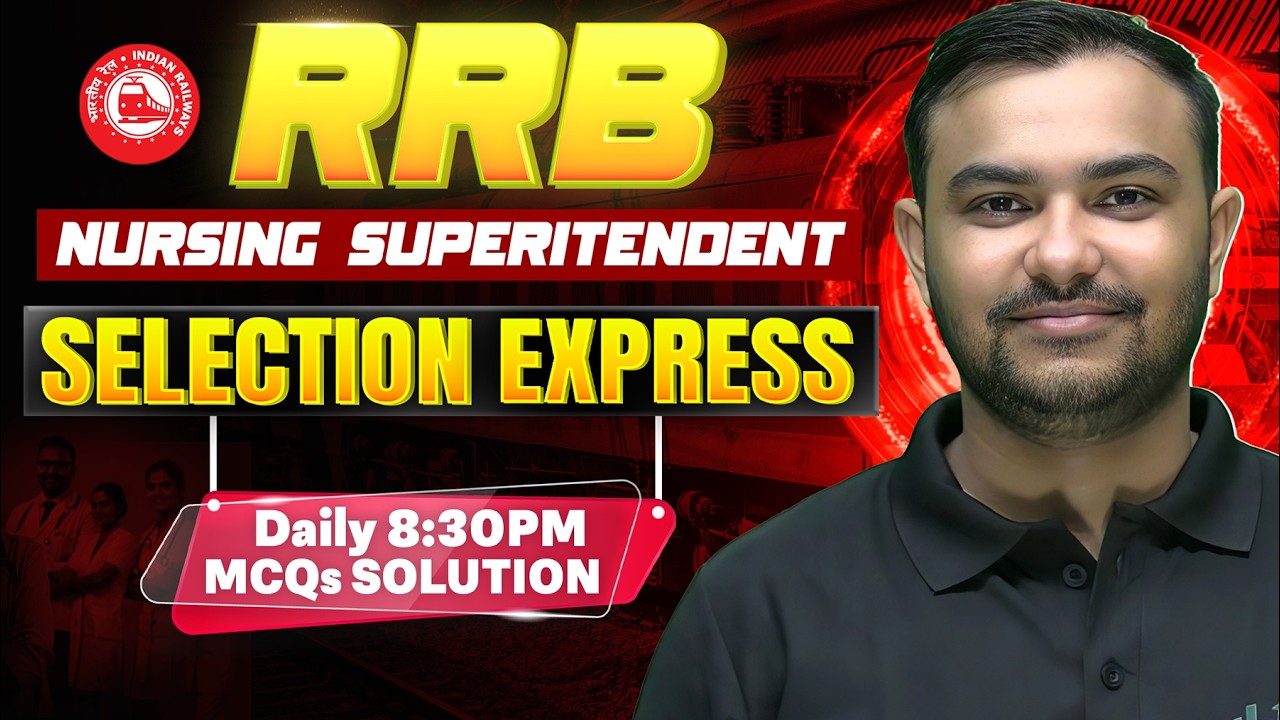 RRB Nursing Superintendent 2026 PYQs | Lokesh Sir Live | Daily 8:30 PM | Nursing Peeth Lucknow