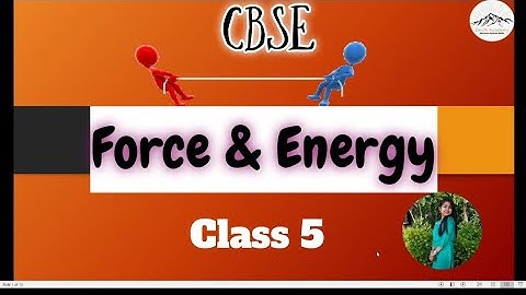 Force and Energy ||CBSE Class 5