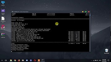 C installation (gcc Compiler) in Fedora bash.