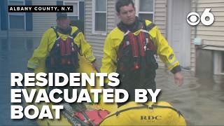 Residents evacuated by boat as flooding overwhelms West Albany neighborhood