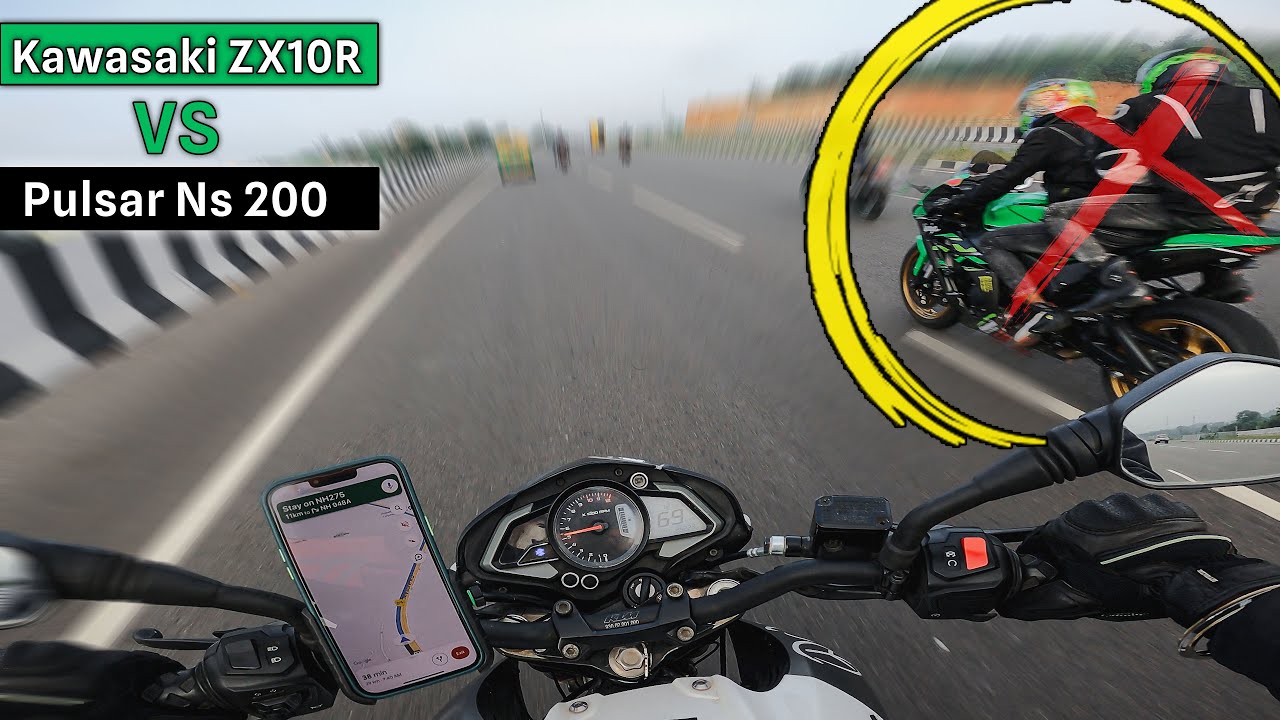 Bajaj Ns 200 - Kawasaki ZX10R ( HEART ATTACK DEDIYA !!!)