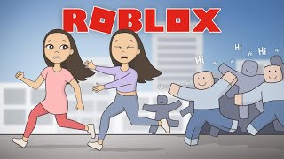 playing ROBLOX!!