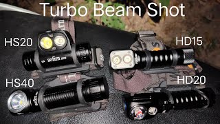 Super Bright Headlamp Beam Shot Battle: Wurkkos HD15,  Wurkkos HD20, Sofirn HS20, Sofirn HS40