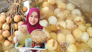 Buat air buah mata kucing secara salee udara panas2 gini segar sangat lah ||resepi air longan