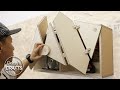 woodworking folding door idea! / kinetic door cabinet / scissor door / folding door