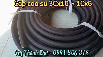 Cáp cao su 3Cx10 + 1Cx6, dây cáp điện Hàn Quốc 3Cx10 + 1Cx6, cáp cao su Samwon Hàn Quốc