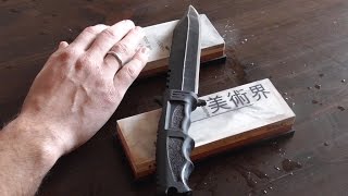 How To Sharpen a Knife on a Sharpening Stone (Whetstone) to a Razor Edge!