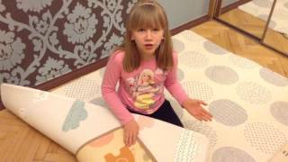 видео Детский развивающий коврик Mambobaby Совята Фруктовый парк