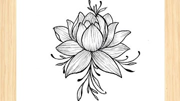 How to draw a flower easy step by step | Flower drawing tutorial 