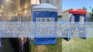 Review SCOCANOPY SideWall with Window for 12x12 Canopy Frame, 2 Pack SunWall Only,White