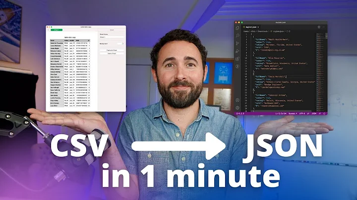 How to convert a CSV file to JSON in 1 minute / CSV to JSON