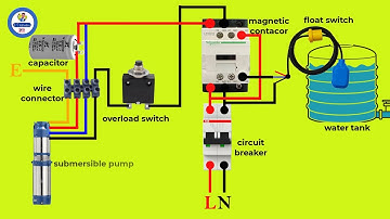 Submersible pump float switch connection wiring.