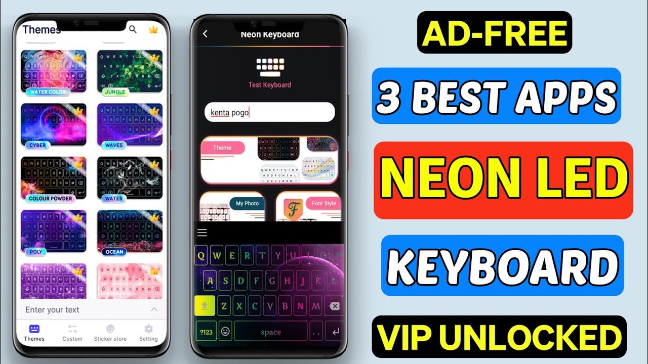 3 Best Neon Led Keyboard App For Android - YouTube