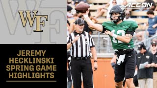 Wake QB Jeremy Hecklinski Throws 3 Touchdowns In Spring Game