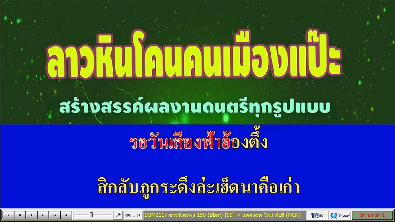 สาววังสะพุง karaoke แสดงสด ใหม่ พัชรี