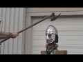 Helmet tests, part 3 - Norman mask helmet (16 gauge / 1.5-1.7mm mild steel)