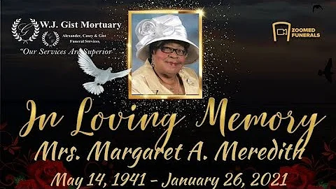Virtual Graveside Funeral Service for Mrs. Margare...