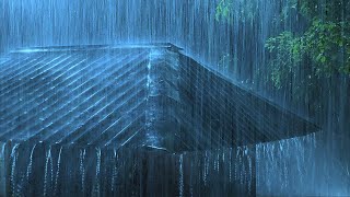 🔴 Listen & Sleep Immediately with Heavy Rain and Roaring Thunder Sounds on a Tin Roof at Night