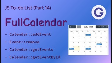 JS To-do List #14 FullCalendar - Rendering a Calendar with JavaScript