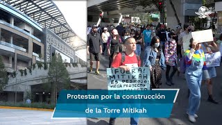 Entre protestas y pintas, centro comercial Mitikah inició operaciones