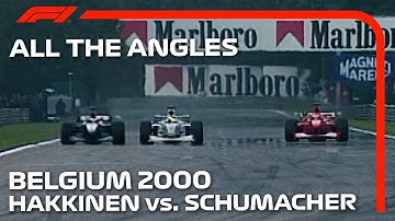 Hakkinen Surprises Schumacher With Double Overtake! | All The Angles | 2000 Belgian Grand Prix