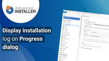 Display installation log on Progress dialog