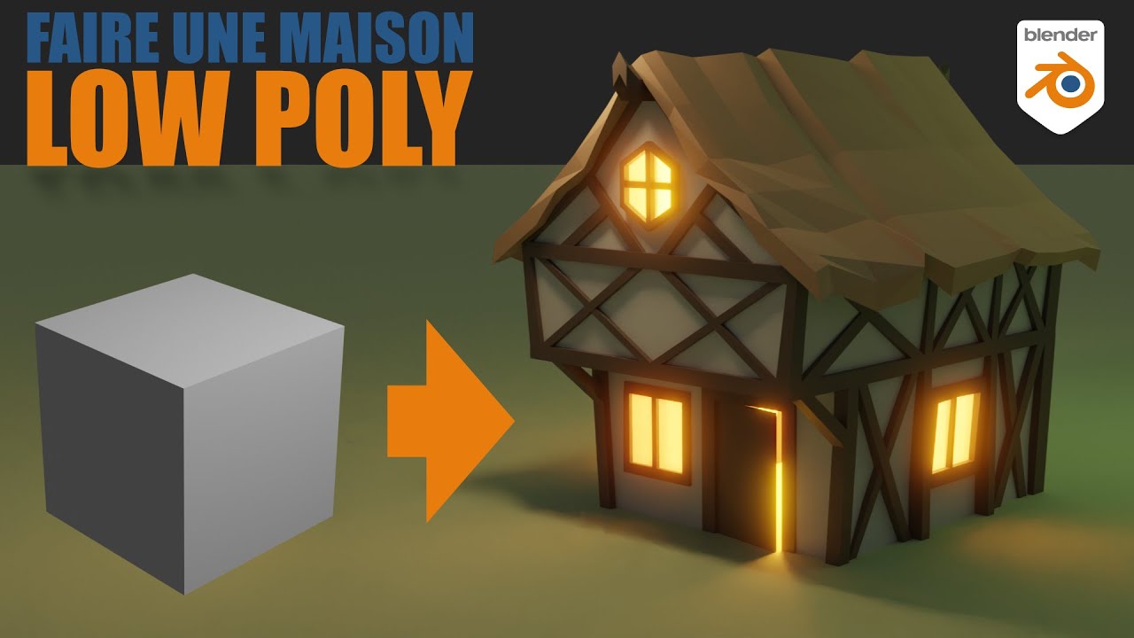 Faire une maison à colombage en low poly sur Blender