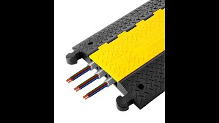Cable Protector Ramp, 3 Channel Hump Ramp Rubber Size: 900mmL X 500mmW X 70mmH From BYBIGPLUS.COM