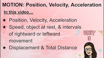 Position, Velocity, Acceleration (2D Particle Motion)