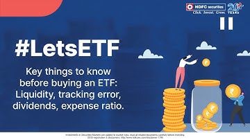 Key Things to Know Before Buying an ETF | HDFC securities | #LetsETF