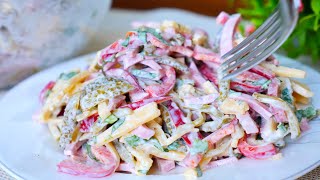 Этот овощной салат лучше мяса! Невероятно, как вкусно и просто! Легко и быстро!