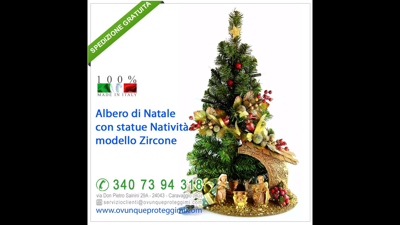 Albero Di Natale 94.Albero Di Natale Con Statue Nativita Modello Zircone Youtube