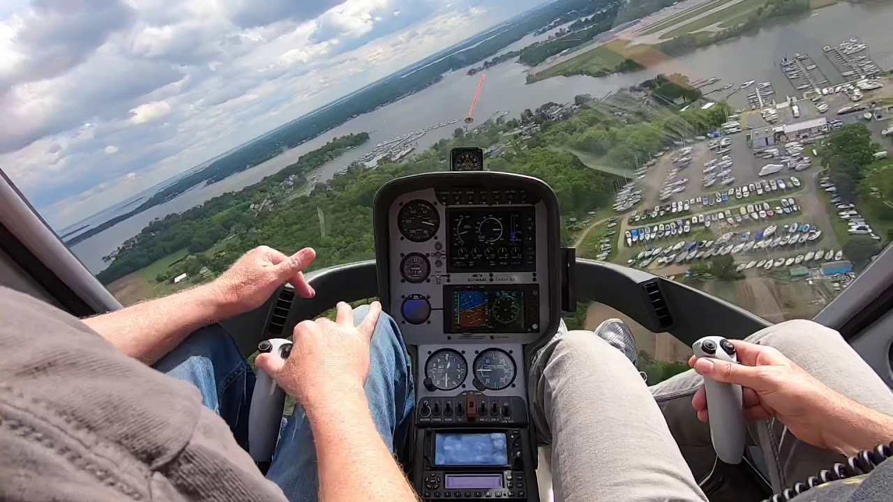 My first full-down autorotation in the Cabri G2 helicopter