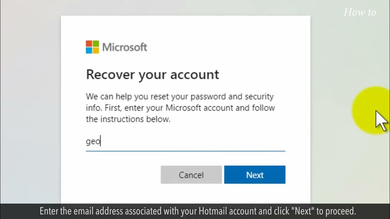 how-to-recover-hotmail-password-youtube