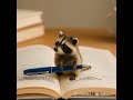 📚너구리의 책상 청소 TIME! 볼펜까지 꼼꼼히✨#미니너구리 #BookCleaning #TinyZoo #볼펜정리중 #귀여운AI #책닦는너구리 #AIshorts #힐링영상