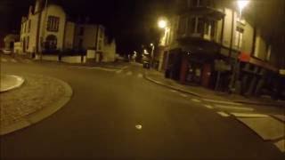 Longboarding in Brest, France, by night