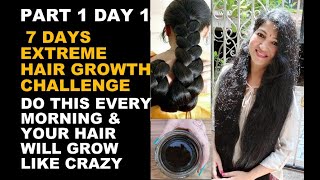 7 DAYS EXTREME Long & THICK HAIR GROWTH CHALLENGE / 7 दिनों में बालो को लम्बा और घना बनाने का उपाय