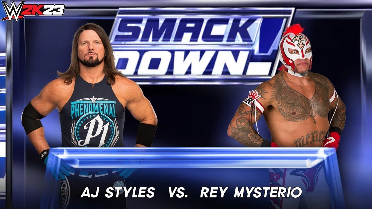 AJ Styles Vs Rey Mysterio - WWE SmackDown game Play - WWE 2K23 PC Game ...