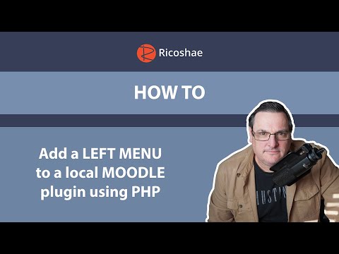 Adding a LEFT hand MENU to a Local MOODLE plugin using PHP