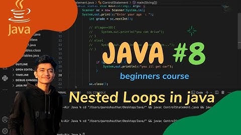 Java Programming : Nested loops in java || #8