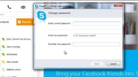 How To Change Skype Password