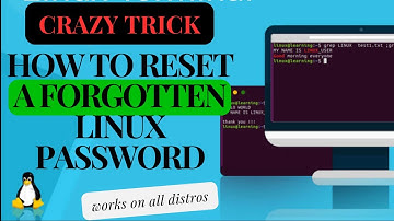 How to reset a forgotten linux password (trick works on all distros)