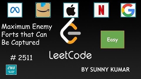 Maximum Enemy Forts That Can Be Captured | 2511 LeetCode | Leetcode Biweekly Contest 94