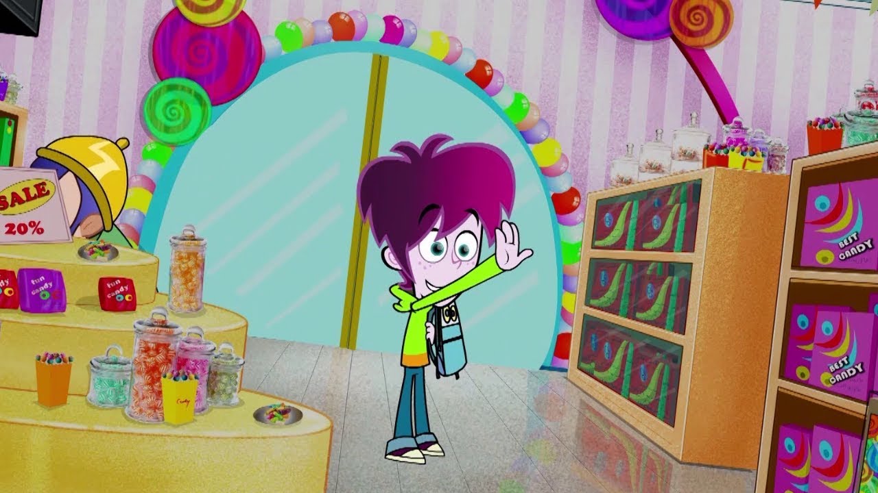 Счастливчик Фред Конфеты жилой дом Superhero Мультфильмы за Дети WOWToonz