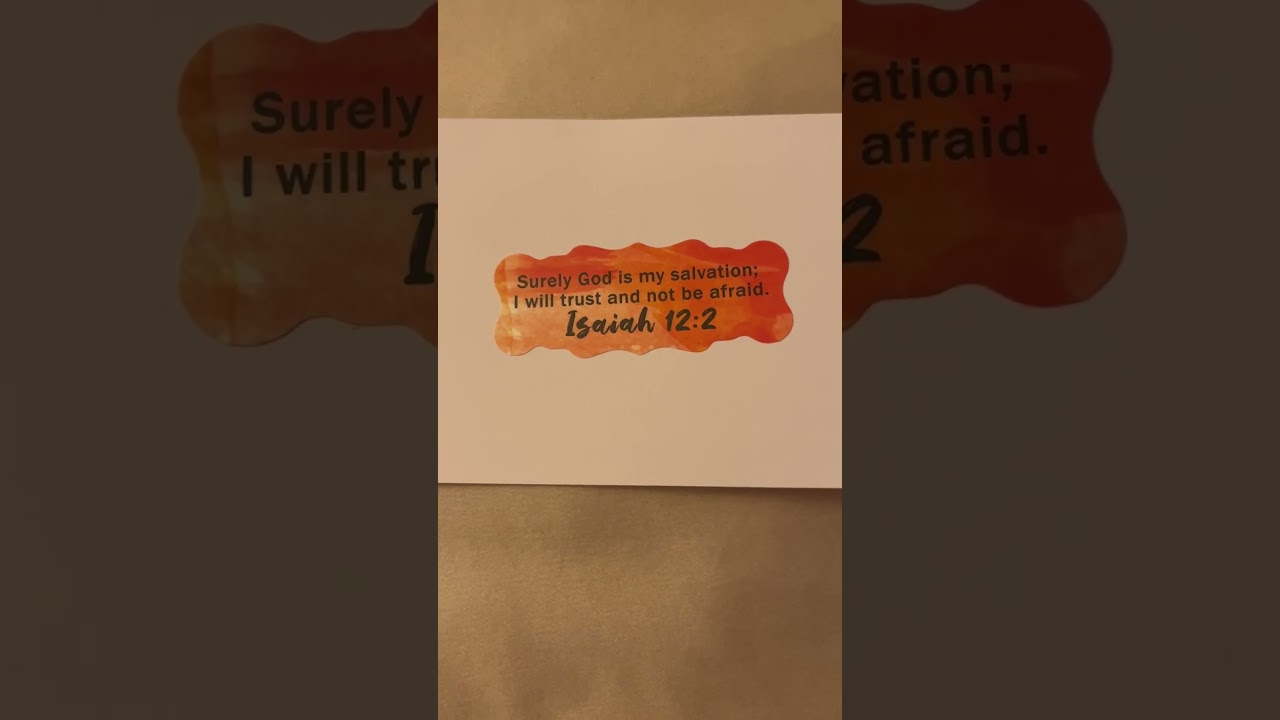 Isaiah 12:2 — Scripture cards by YTSQLER - Amazon 