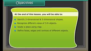Ch 10 - Visualising Solid Shapes | Objectives