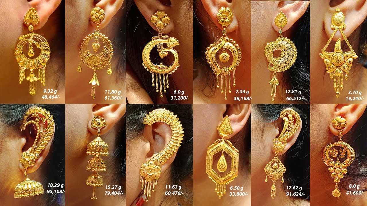 Gold Earrings New Designs With Price Hotsell - anuariocidob.org ...