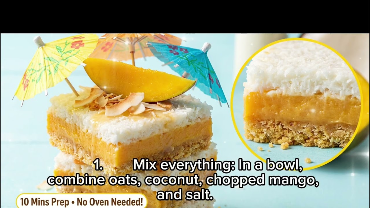 Coconut Mango Paradise Bars – Quick & Easy Tropical Treat 🌴